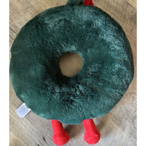 Holiday Soft Plush Whimsical Hanging Wreath Pillow Throw Pillow Decor 12"x16" - Picture 2 of 5